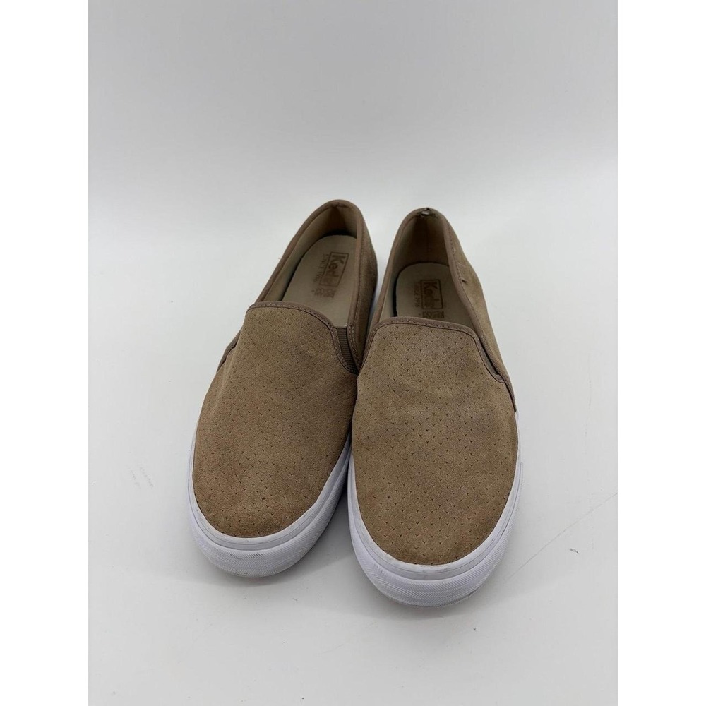 Keds Beige Double Decker Perforated‎ Suede Slip On Sneakers, Women's Size 10